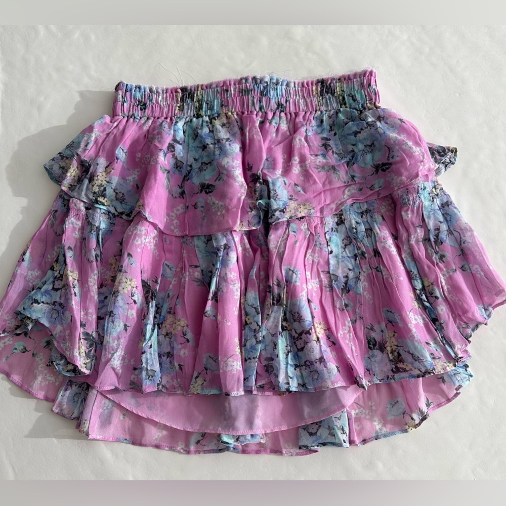 Loveshack Floral Ruffle Mini Skirt